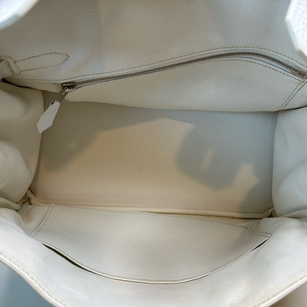 Hermès Birkin 30 in White Clemence Leather w/ Palladium hardware - Picture 14 of 17